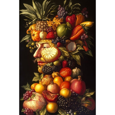 Fruit and Veg Face Canvas
